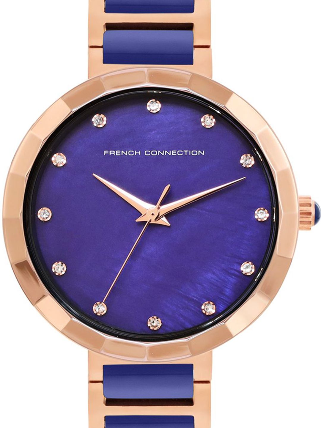 Sambungan Perancis Wanita Dail Dail & Gelang Gelang Keluli Tahan Karat Tali Analog Watch FCH4UM