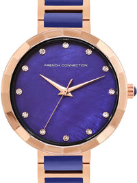 Sambungan Perancis Wanita Dail Dail & Gelang Gelang Keluli Tahan Karat Tali Analog Watch FCH4UM