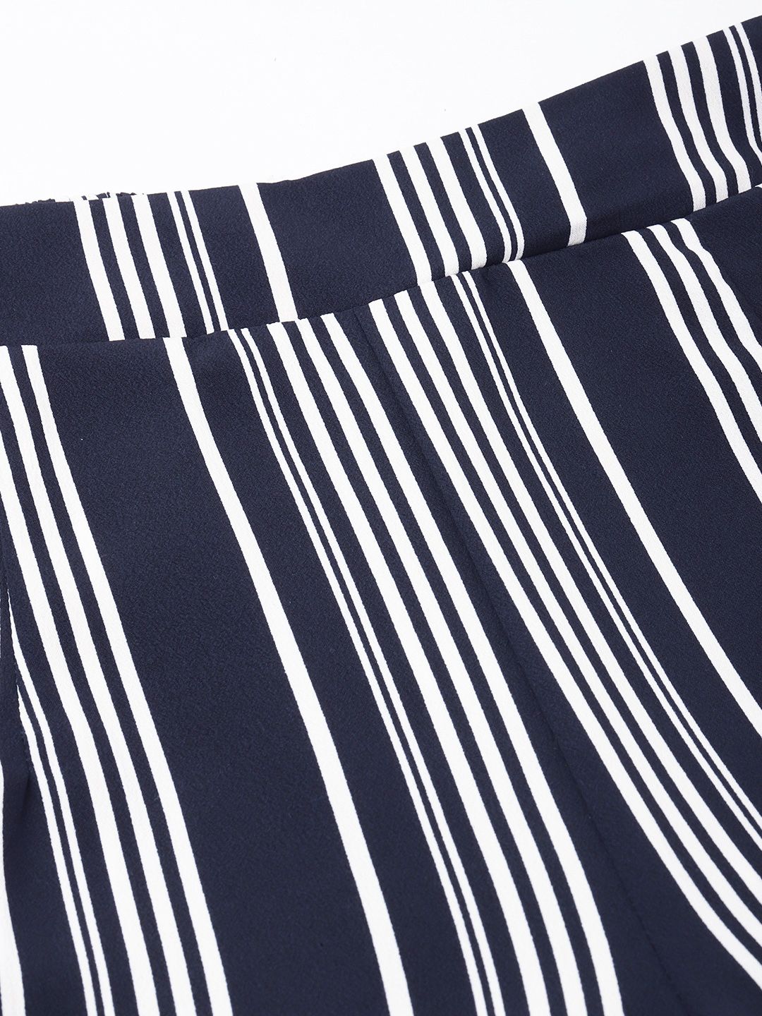 DressBerry Stroll On Over Striped Straight Fit Trousers