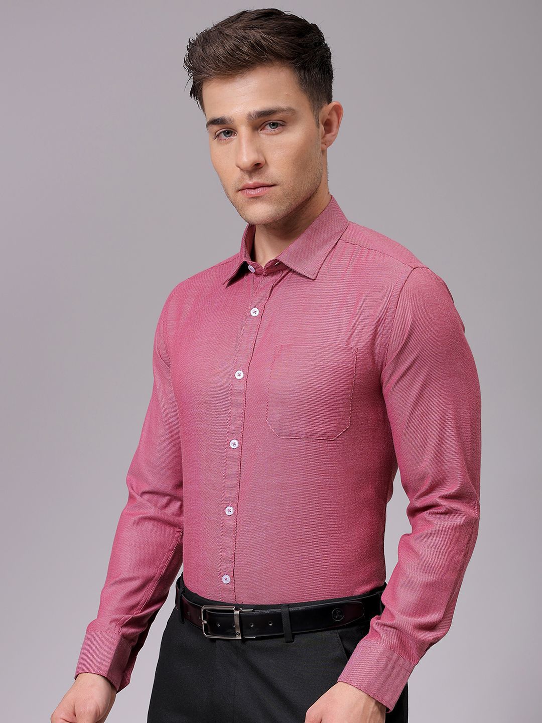 The Indian Garage Co. X Luxe Men Slim Fit Opaque Formal Shirt