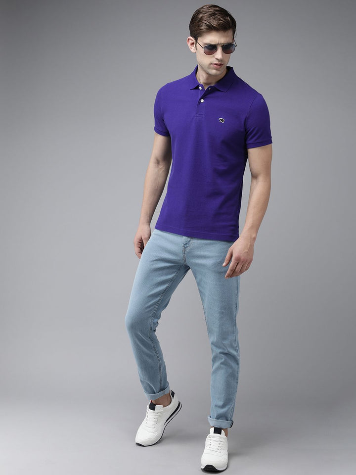 THE BEAR HOUSE Polo Collar Slim Fit Pure Cotton T-shirt