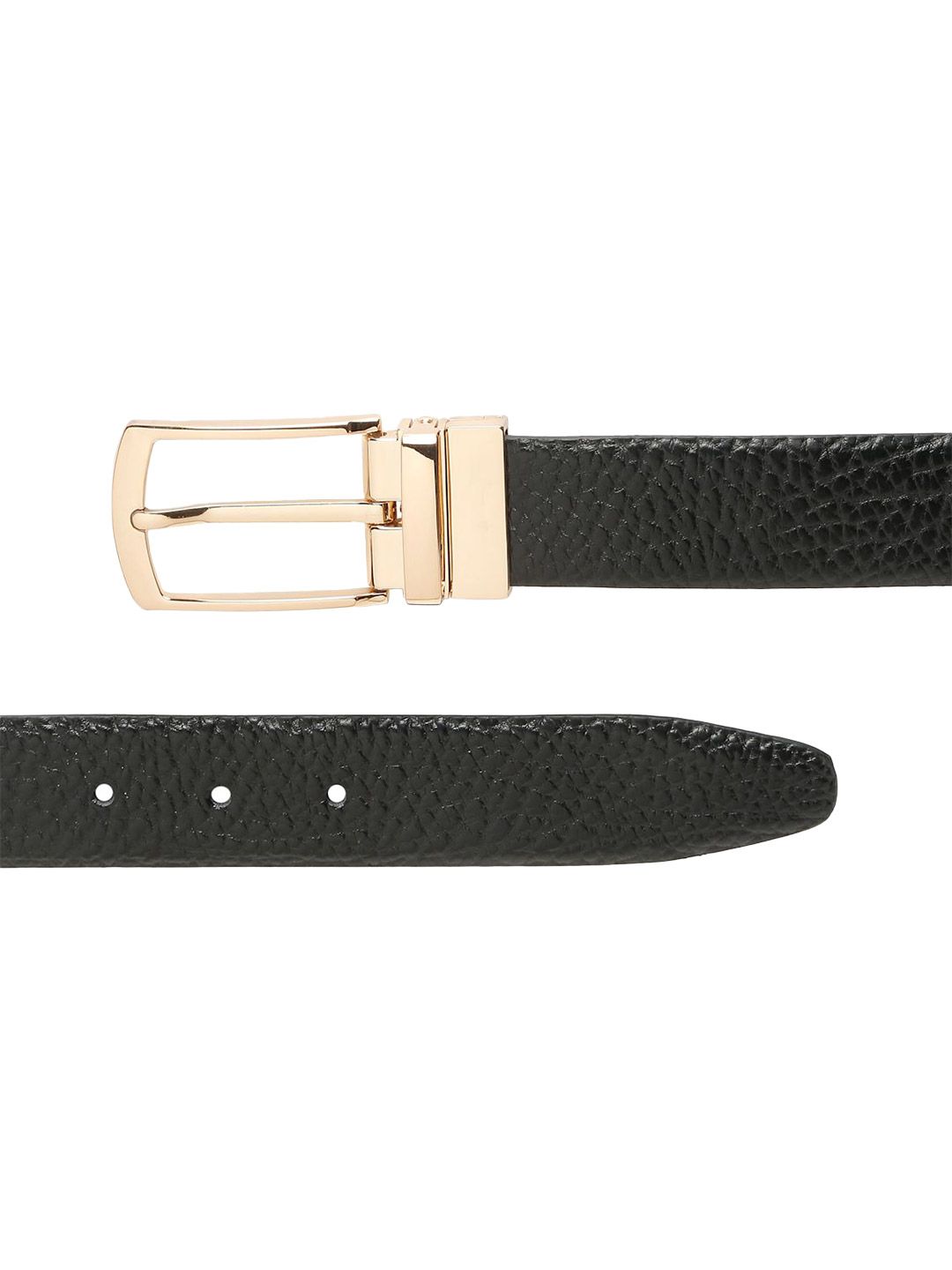 Teakwood Leathers Men Textured Leather Reversible Formal Belt