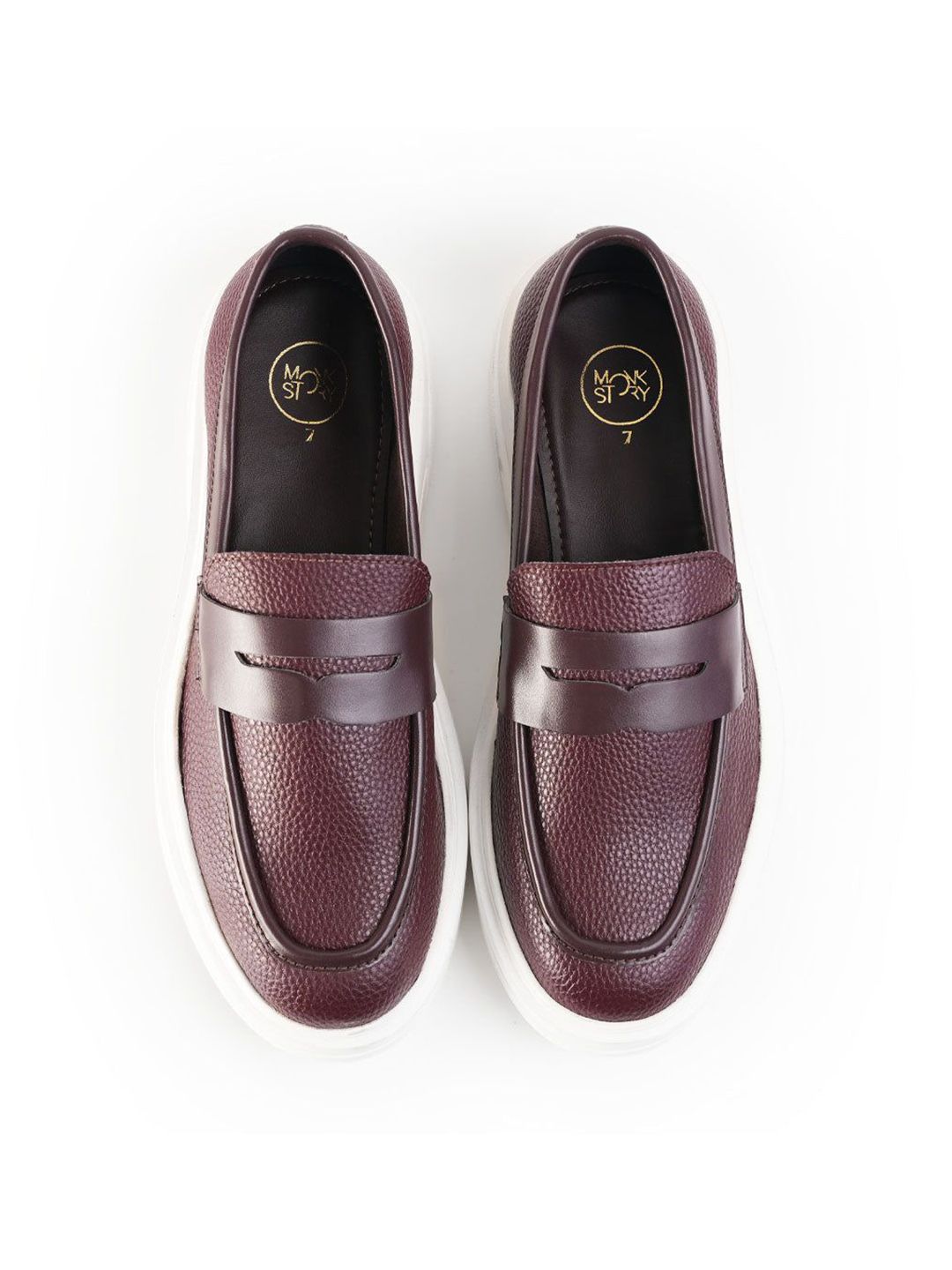 MONKSTORY Chunky Luxe Slip-On Sneakers - Deep Burgundy