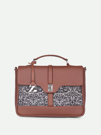 ZOUK Printed Structured Satchel