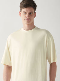 Bewakoof Men Cotton White Solid Oversize T-Shirt