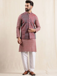 Anouk Men Ethnic Motifs Embroidered Regular Pure Cotton Kurta with Pyjamas