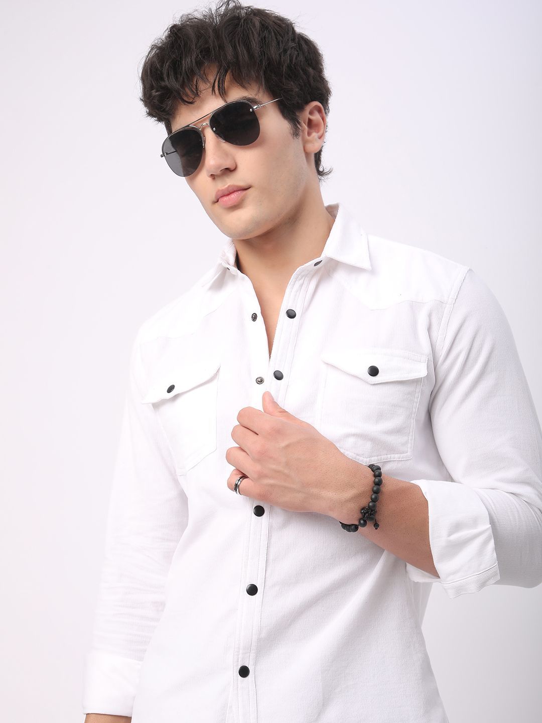 VASTRADO Men Classic Slim Fit Opaque Casual Shirt