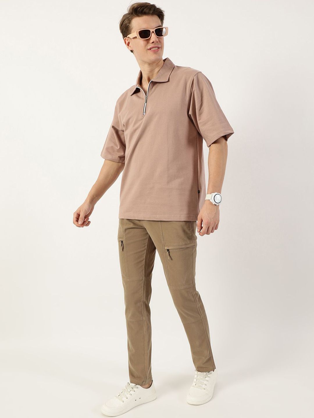 Thomas Scott Men Cotton Mid-Rise Regular Fit Trousers