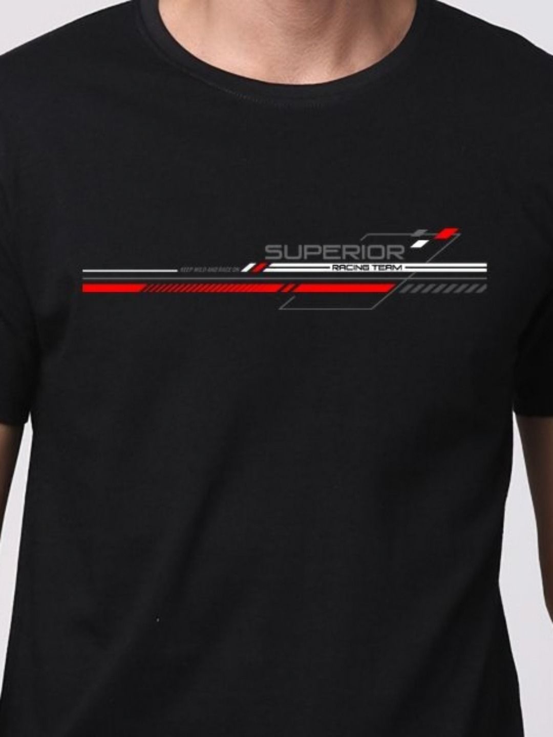 Pek ADRO Lelaki dengan 3 T-shirt Kapas Leher Bulat Bercetak Grafik