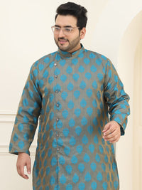 SOJANYA PLUS Plus Size Ethnic Motifs Thread Work Straight Kurta with Pyjamas
