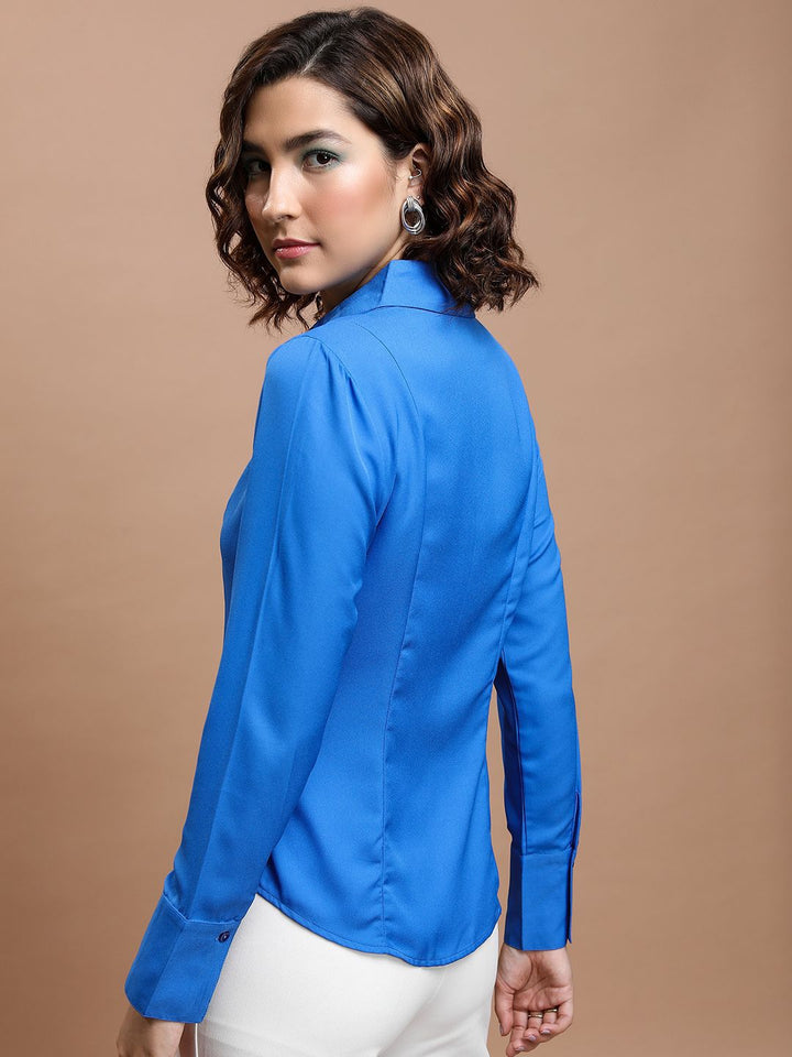 Tokyo Talkies Women Solid Regular Fit Shirt