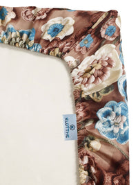 KLOTTHE Coklat Floral Printed Dilengkapi 300 TC King 7D Cadar Dengan 2 Sarung Bantal