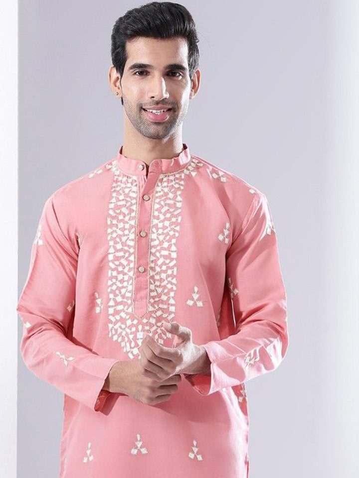 Anouk Men Zari Woven Design Regular Straight Knee Length Kurta