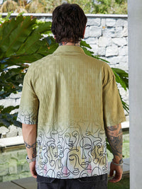 Kampus Sutra Men Classic Opaque Dicetak Baju Kasual