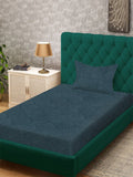 KLOTTHE Bunga Timbul Biru 300 TC Cadar Bujang Dengan Sarung Bantal- 2.25 m x 1.5 m