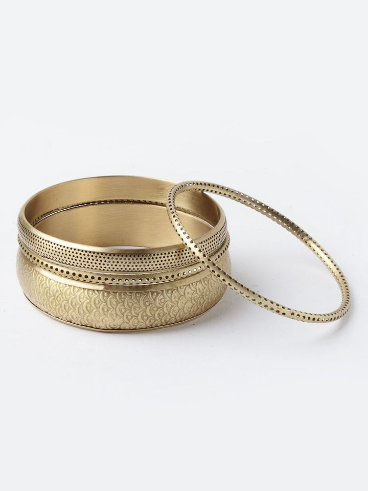 Anouk Set Of 4 Gold Plated Bangles