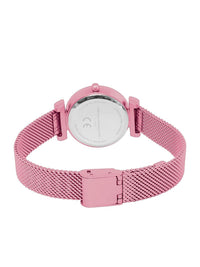 Sambungan Perancis Wanita Dial & Gelang Keluli Tahan Karat Tali Analog Watch FCU5RM
