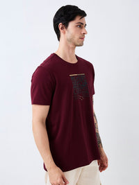 SPYKAR Men Graphic Printed Round Neck Cotton Slim Fit T-shirt
