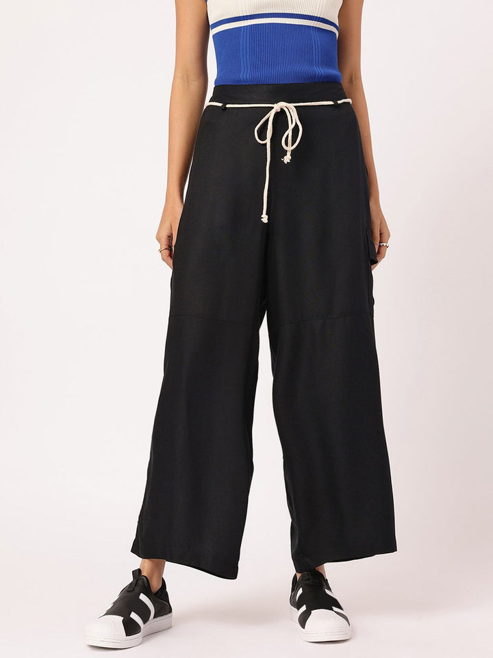 DressBerry Women Refined Roots Belted Cargo Trousers