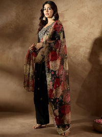 Indo Era Women Ethnic Motifs Embroidered Regular Kurta with Trousers & With Dupatta