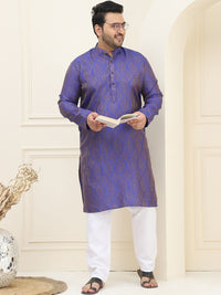 SOJANYA PLUS Plus Size Woven Design Kurta with Pyjama