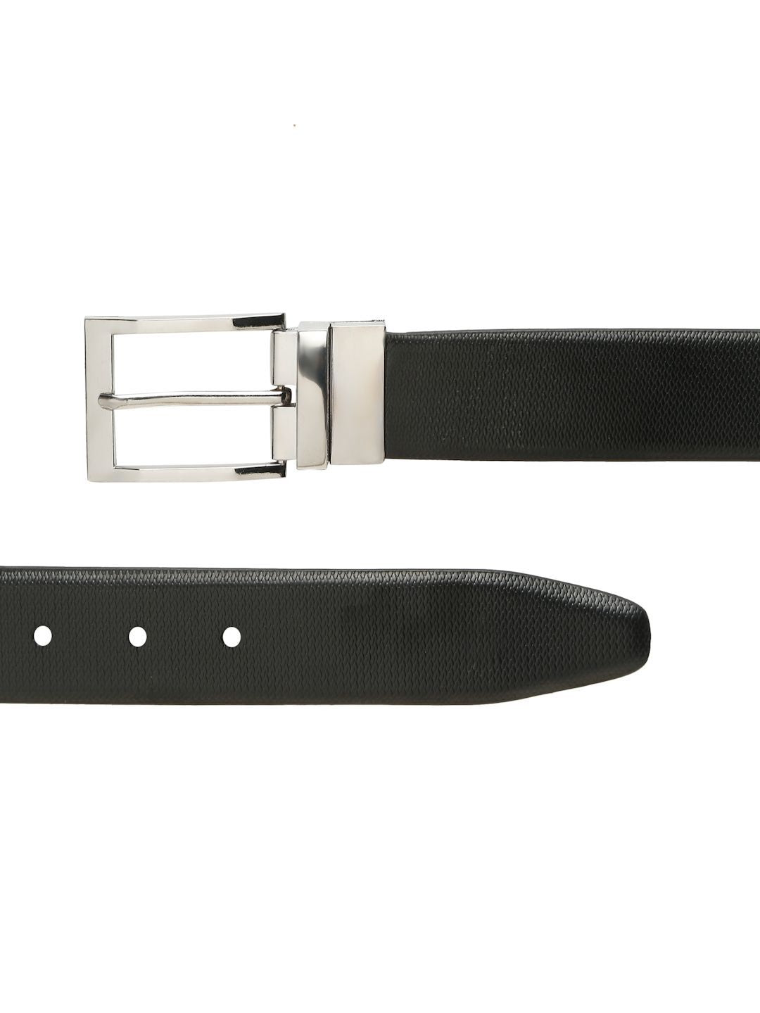 Teakwood Leathers Men Textured Leather Reversible Formal Belt