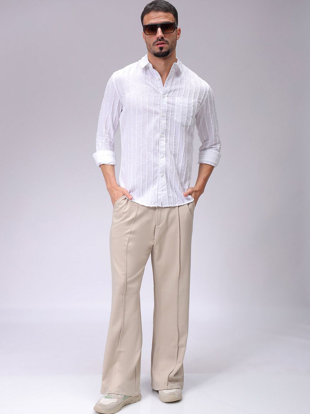 The Indian Garage Co Men Slim Fit Opaque Casual Shirt