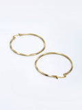 DressBerry Gold-Plated Contemporary Circular Hoop Earrings