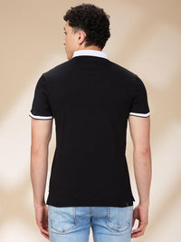 Being Human Men Solid Polo Collar Cotton Slim Fit T-shirt