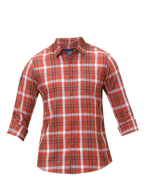 Menjadi Lelaki Manusia Klasik Slim Fit Spread Collar Tartan Memeriksa Baju Kasual Kapas