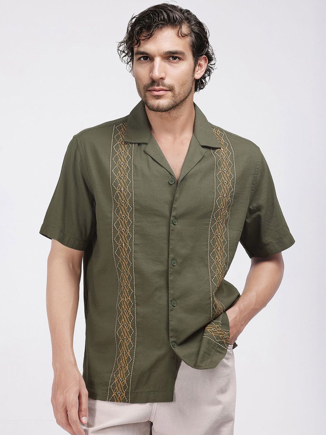 RARE RABBIT Men Comfort Opaque Casual Shirt