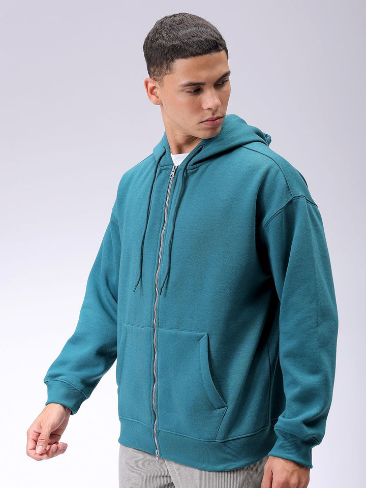 The Indian Garage Co Men Hooded Double Way Front Open Zipper Sweatshirt