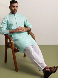 Anouk Men Printed Regular Pure Cotton Kurta with Trousers