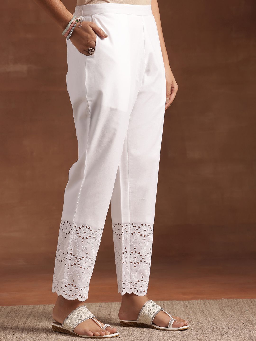 Libas Floral Printed Pure Cotton Kurta with Trousers & Dupatta
