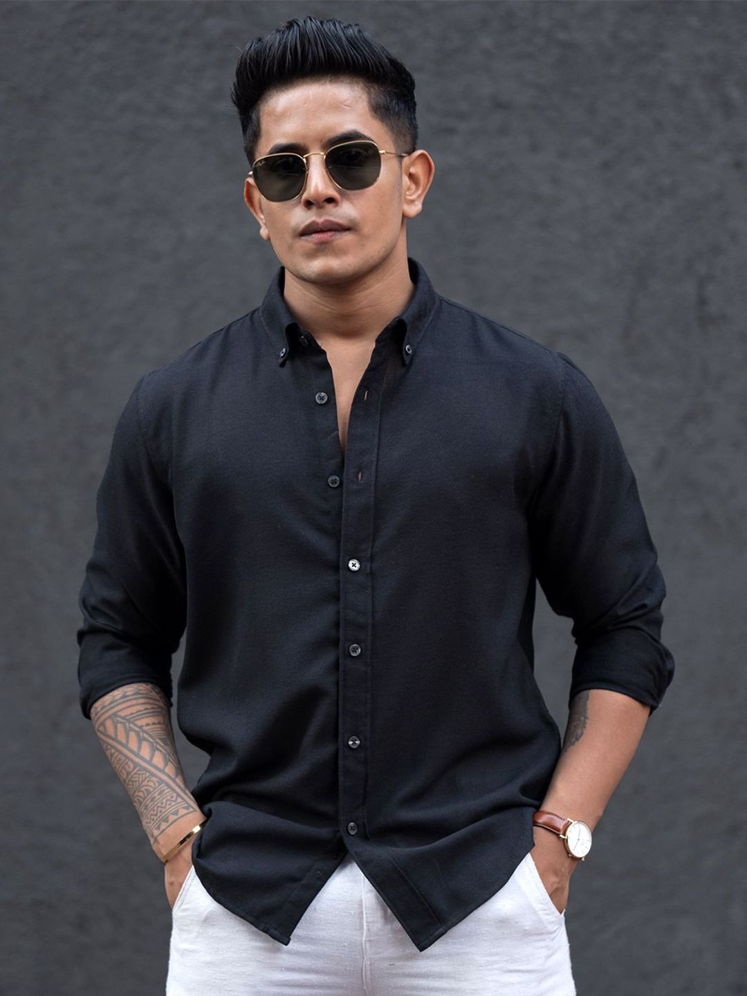 Powerlook Men Opaque Casual Shirt