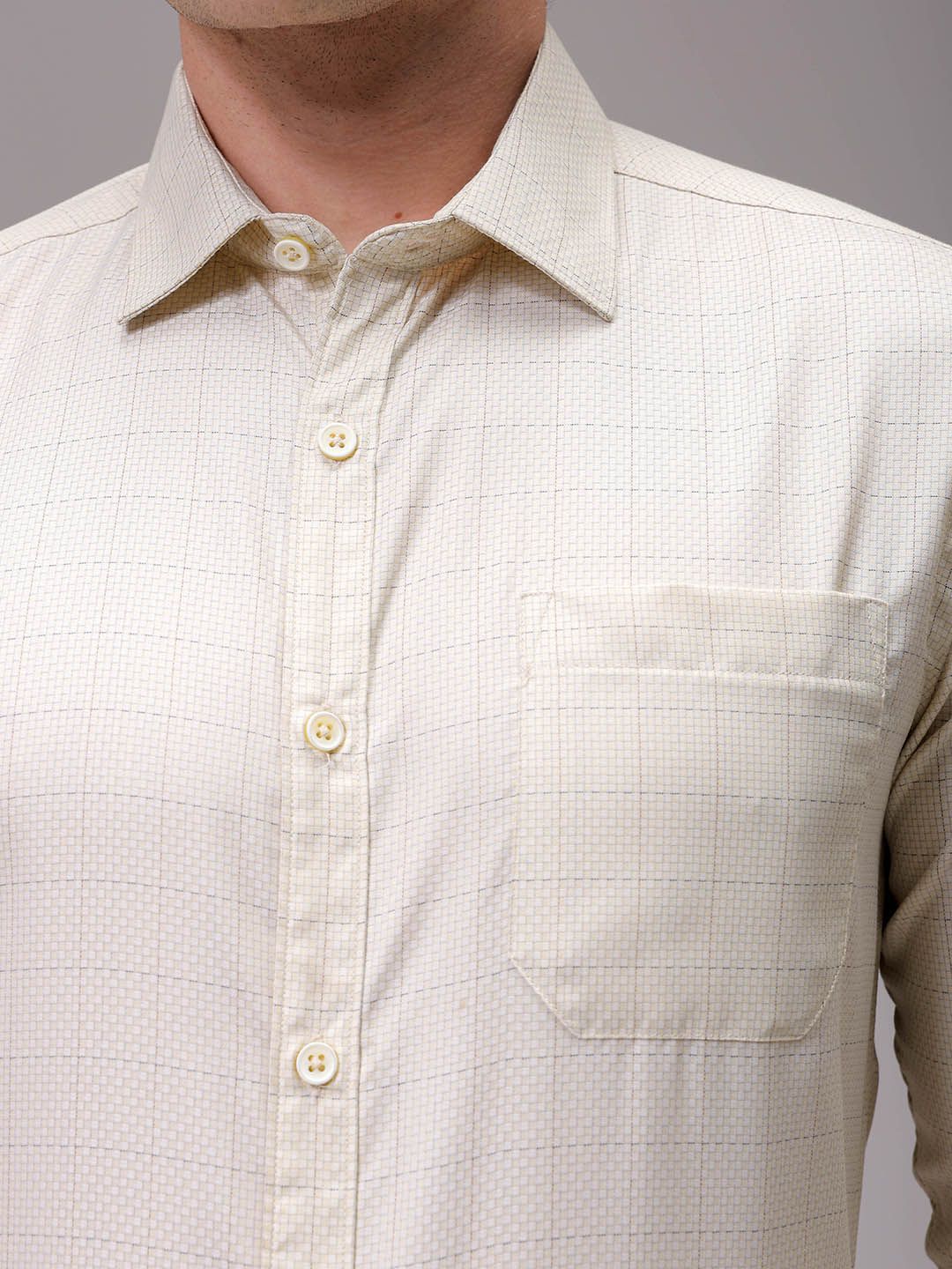 The Indian Garage Co. X Luxe Men Slim Fit Opaque Checked Formal Shirt