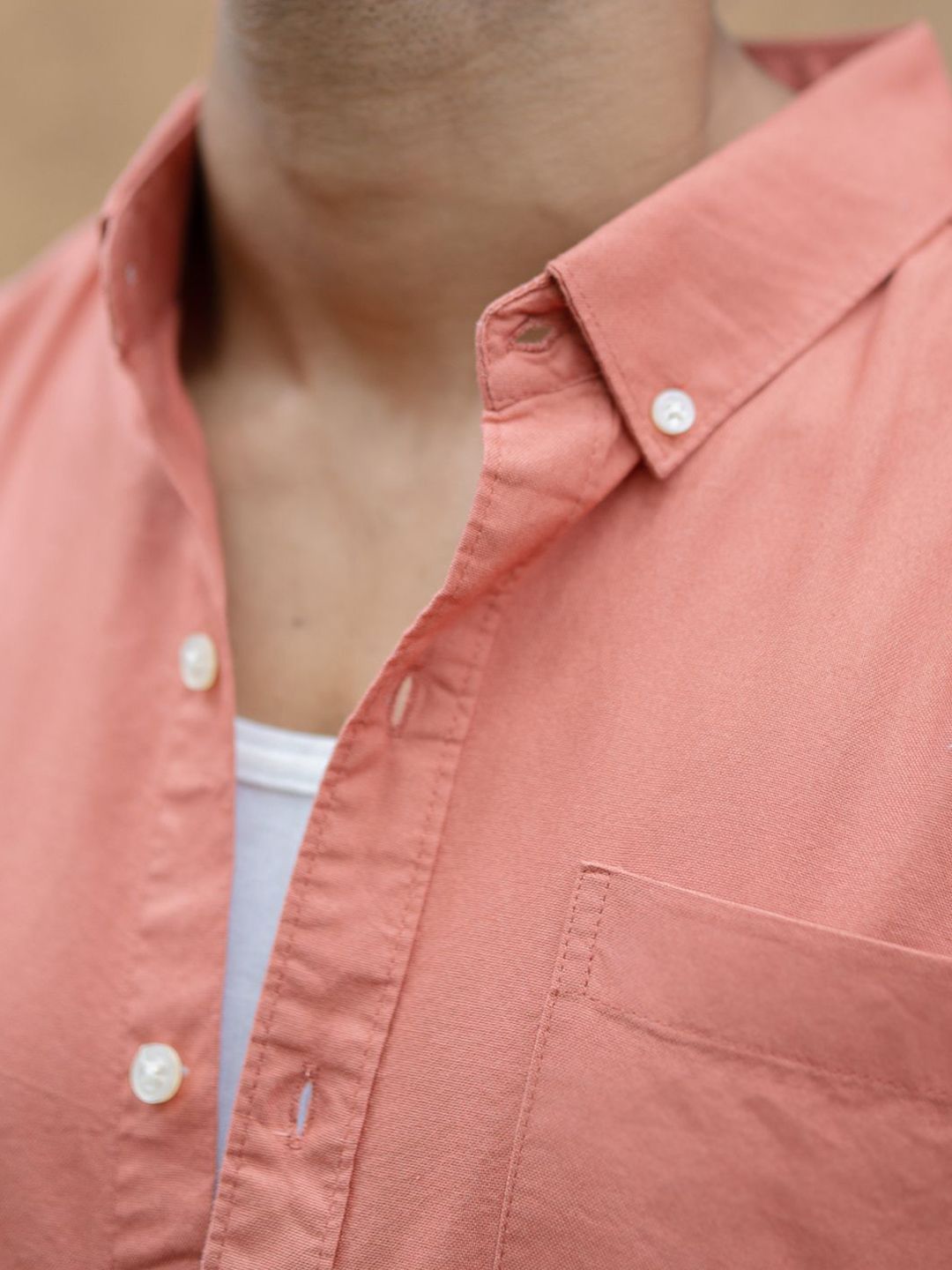 Powerlook Men Solid Button-Down Collar Pure Cotton Casual Shirt