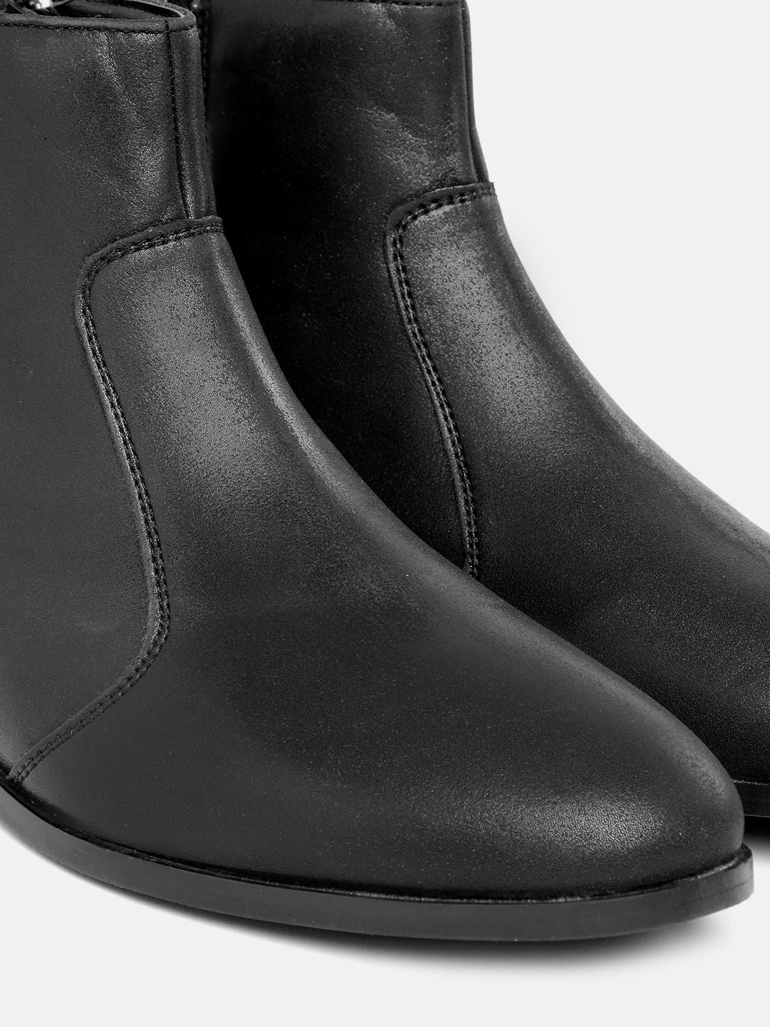 DressBerry Women Mid Top Buckle Detail Regular Boots