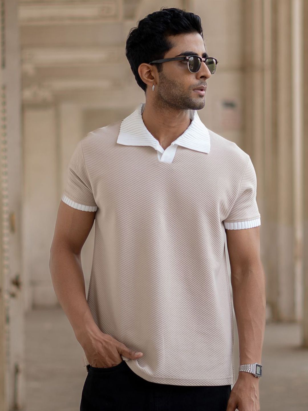 Powerlook Men Polo Collar T-shirt