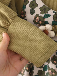 YK Floral Print Pinafore Dress