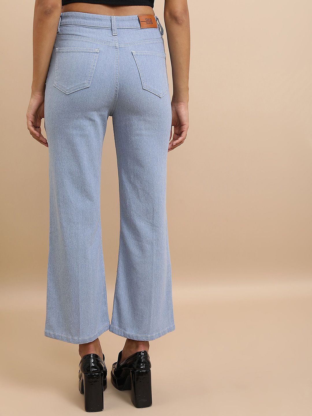Tokyo Talkies Women Flared Mid-Rise Stretchable Jeans