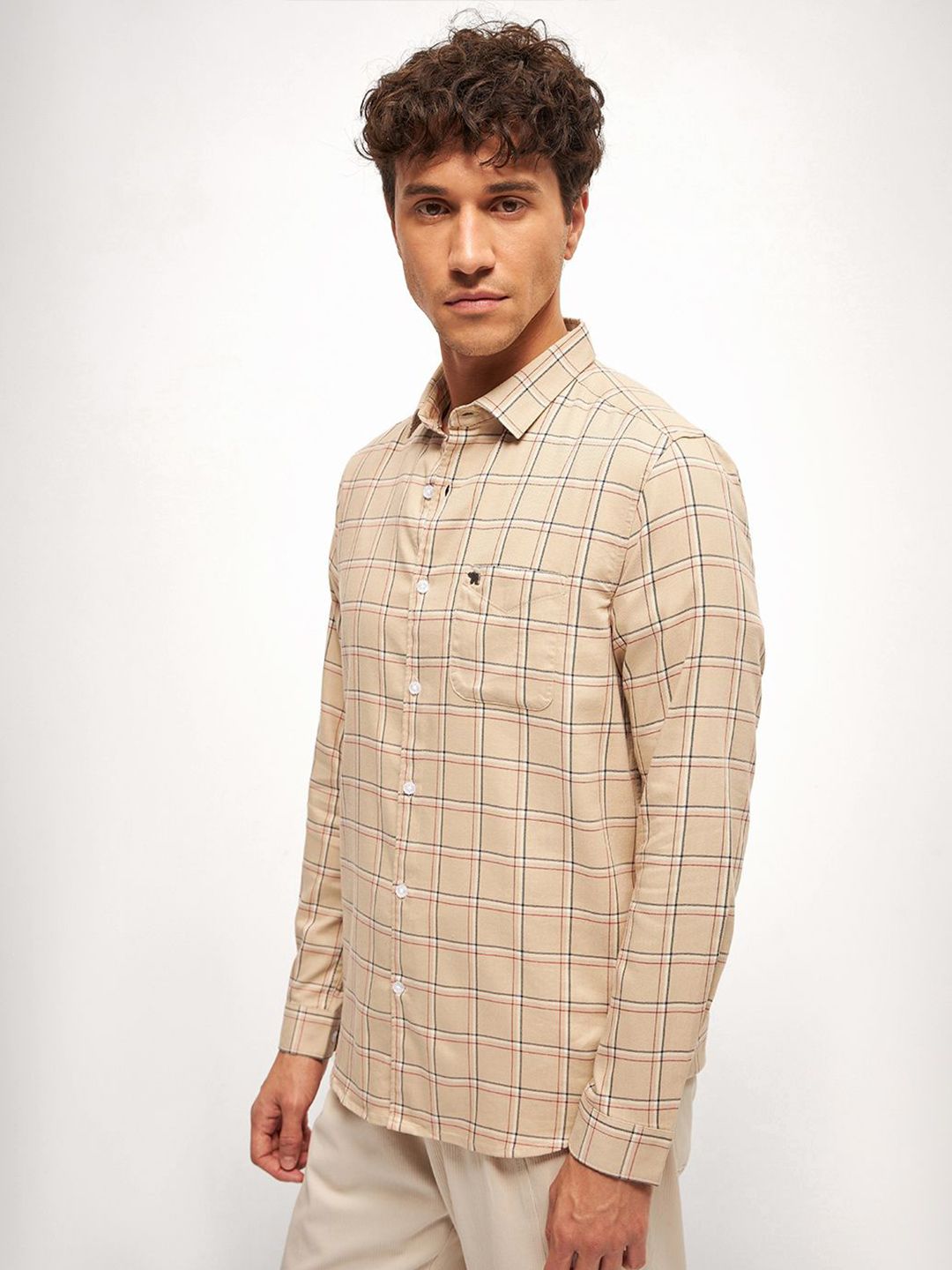 THE BEAR HOUSE Men Slim Fit Tartan Checks Opaque Checked Casual Shirt