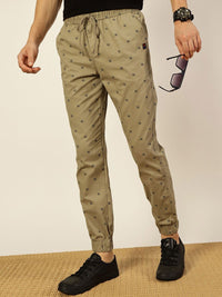 Thomas Scott Men Pure Cotton Printed Smart Slim Fit Easy Wash Jogger