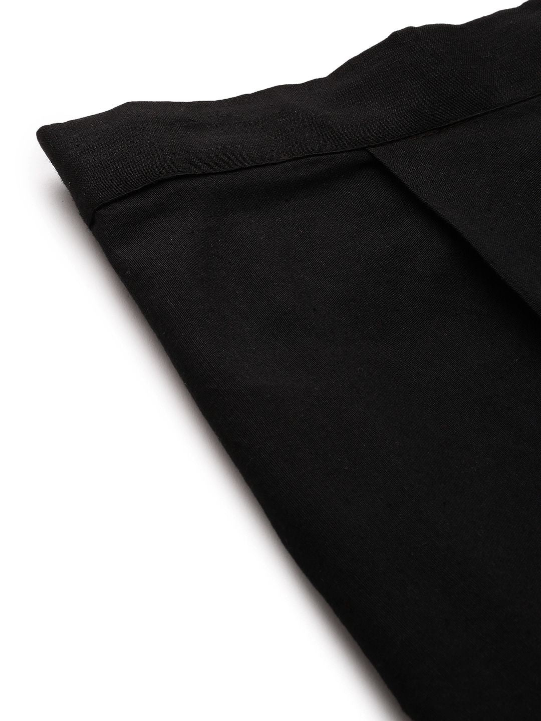 KALINI Women Black Pure Cotton Kurta with Trousers