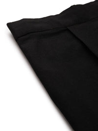 KALINI Women Black Pure Cotton Kurta with Trousers