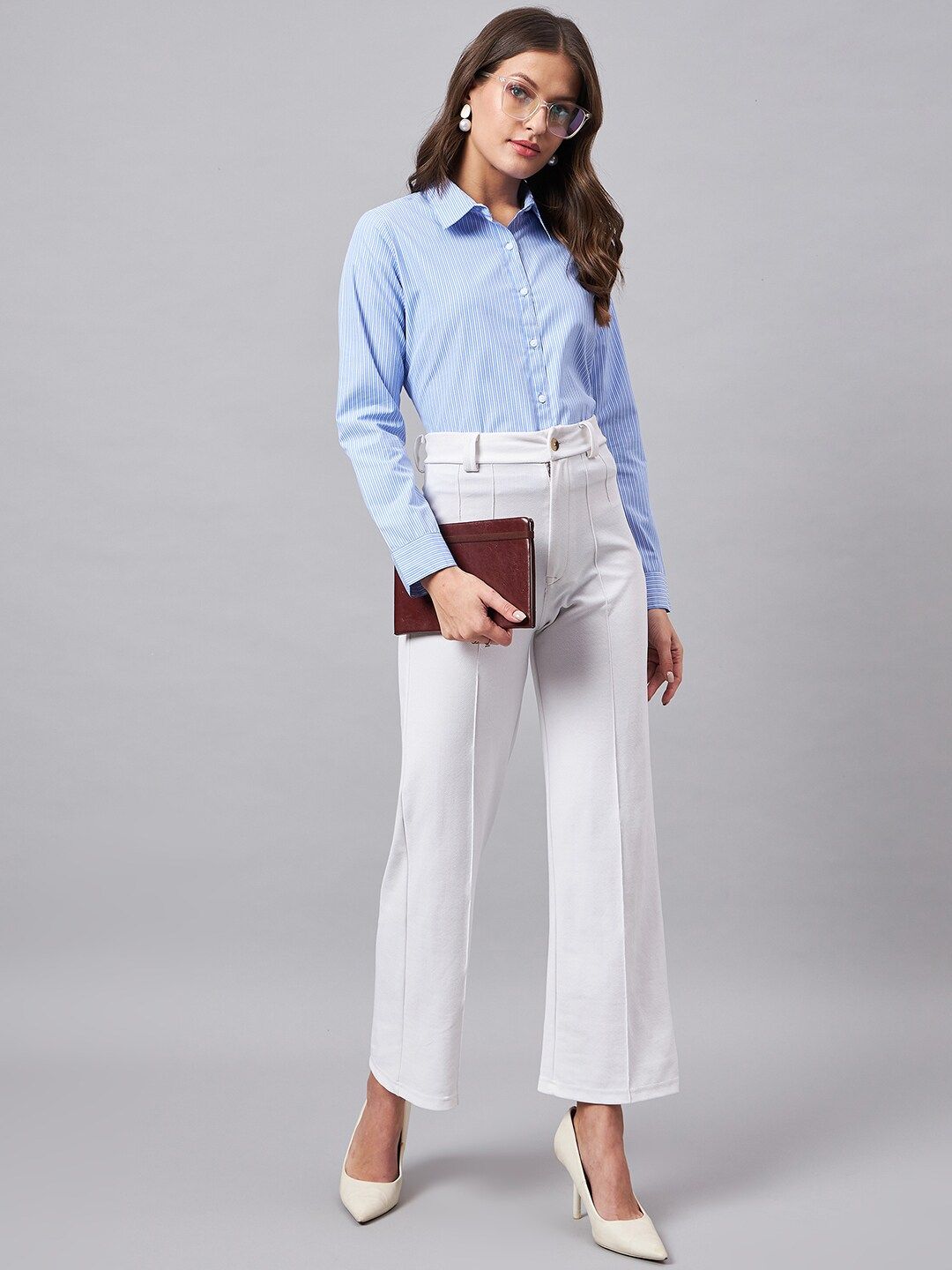 Style Quotient Smart Vertical Stripes Formal Shirt