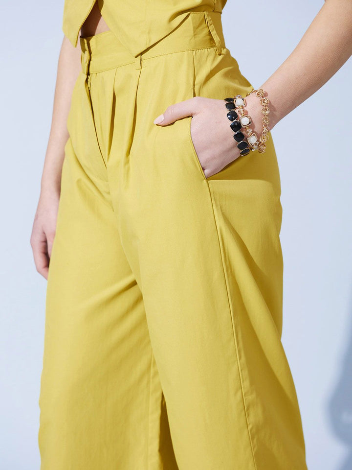 STREET 9 Women Relaxed Loose Fit High-Rise Pleated Trousers