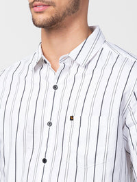 SPYKAR Men Slim Fit Striped Cotton Casual Shirt