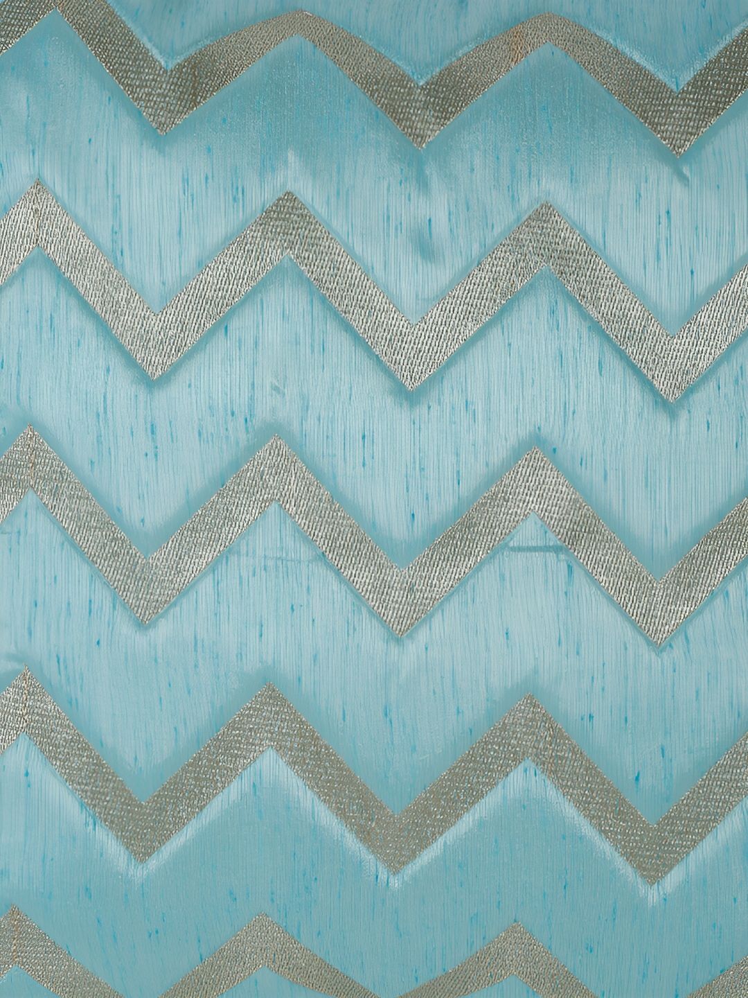 HOSTA HOMES Blue & Silver-Toned Embellished Rectangle Cushion Covers