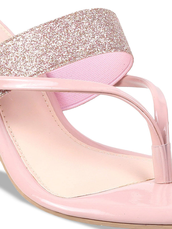 Metro Women Pink Embellished Kitten Heels